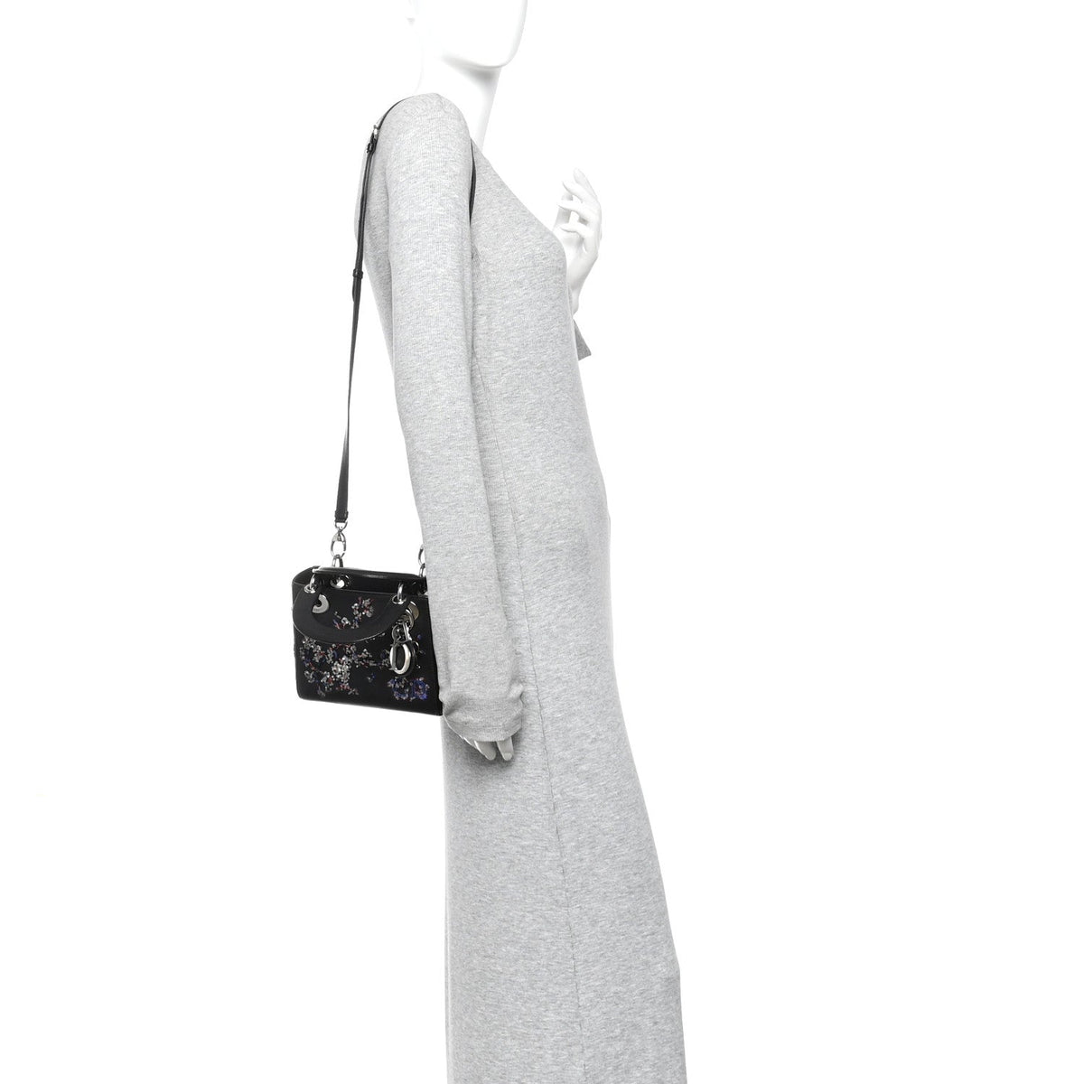 Goatskin Sequin Embroidered Mini Lady Dior Black AT My store