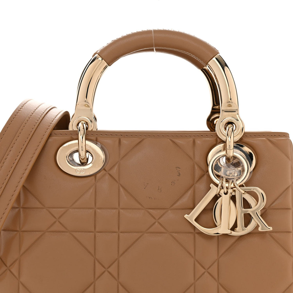 Calfskin Cannage Small The Lady 95.22 Beige AT My store