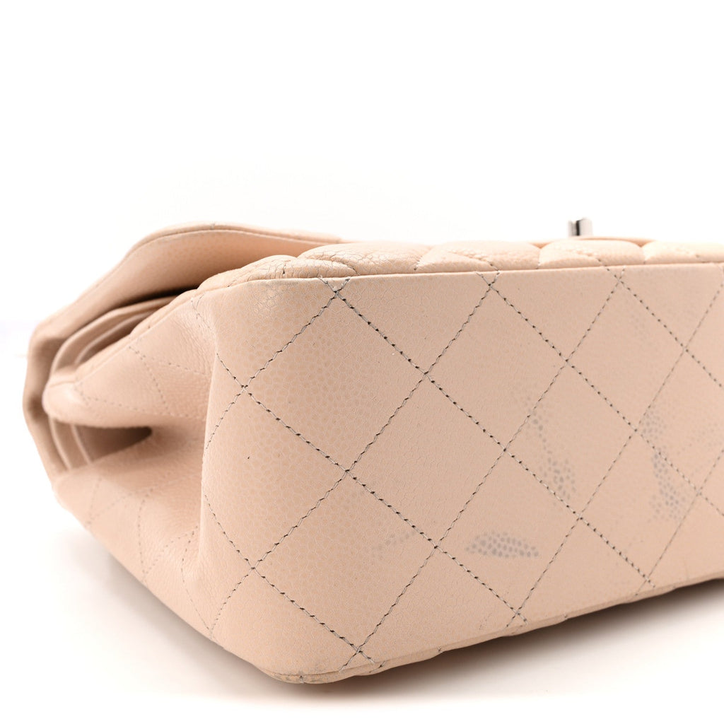 Caviar Quilted Jumbo Double Flap Light Pink At My store