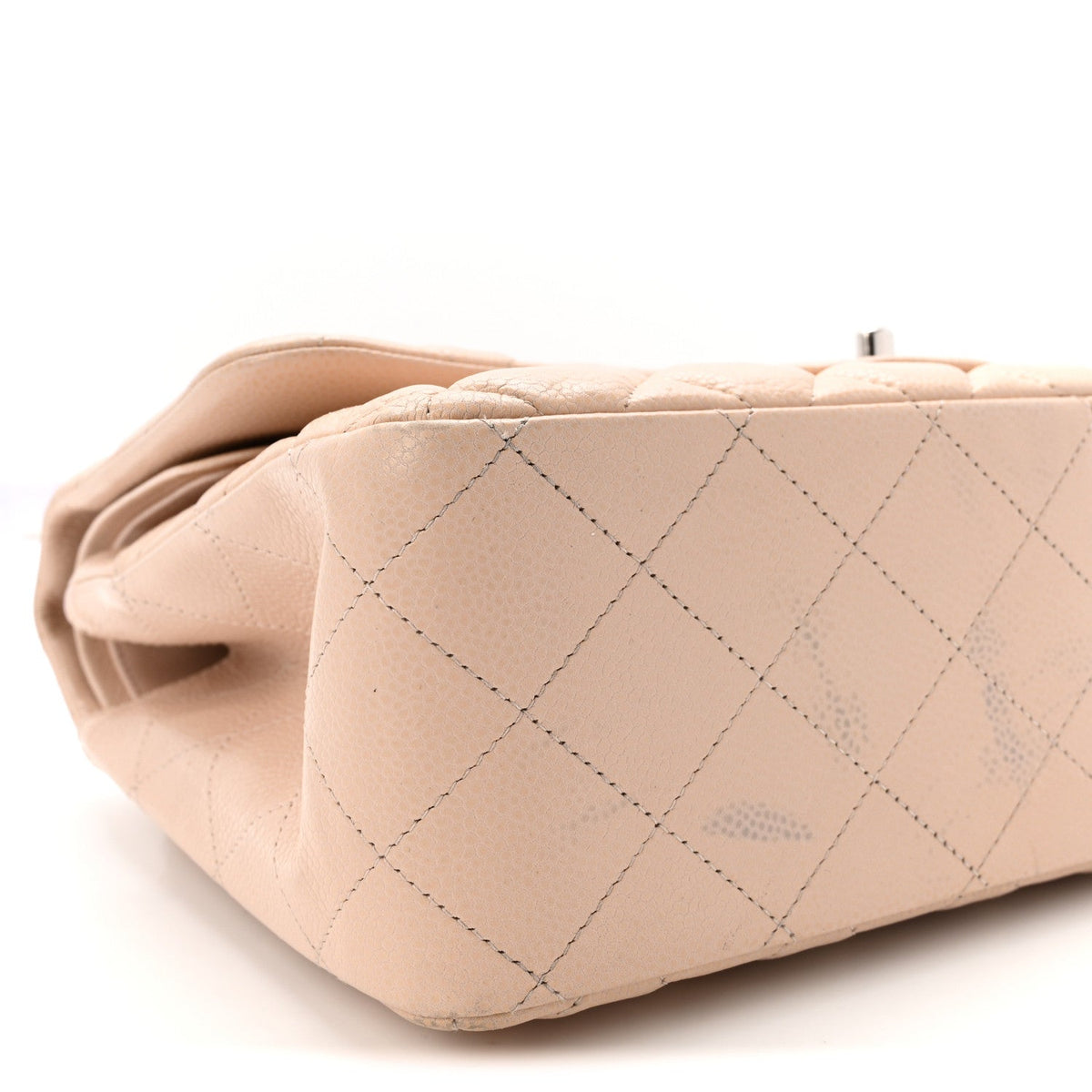 Caviar Quilted Jumbo Double Flap Light Pink At My store