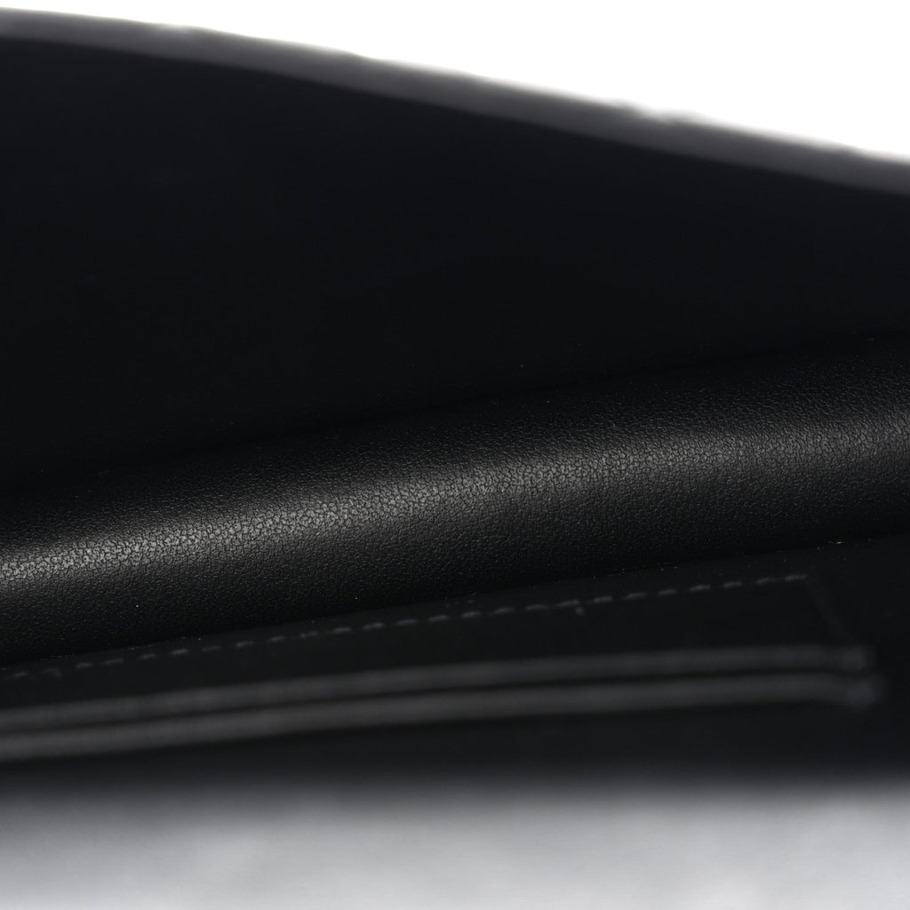 Supple Calfskin Caro Pouch with Chain Black AT My store