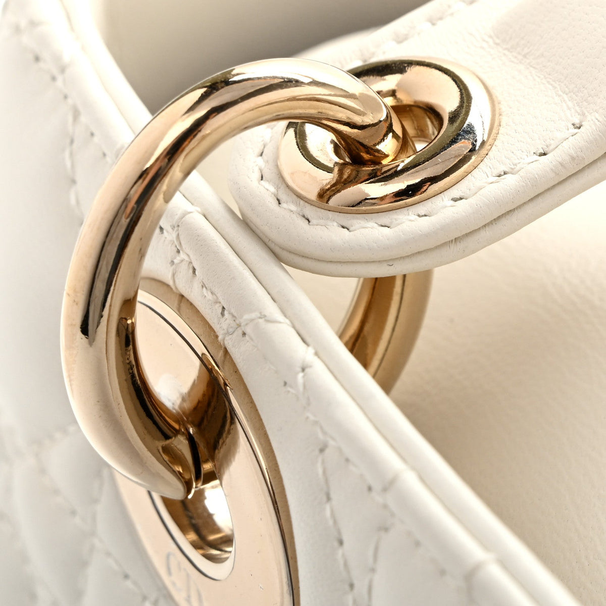 Lambskin Cannage Small My ABCDior Lady Dior White AT My store