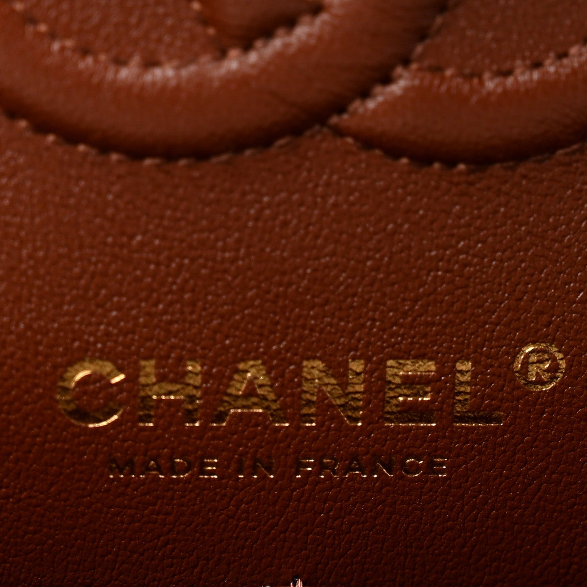 Lambskin Quilted Small Double Flap Dark Brown At My store