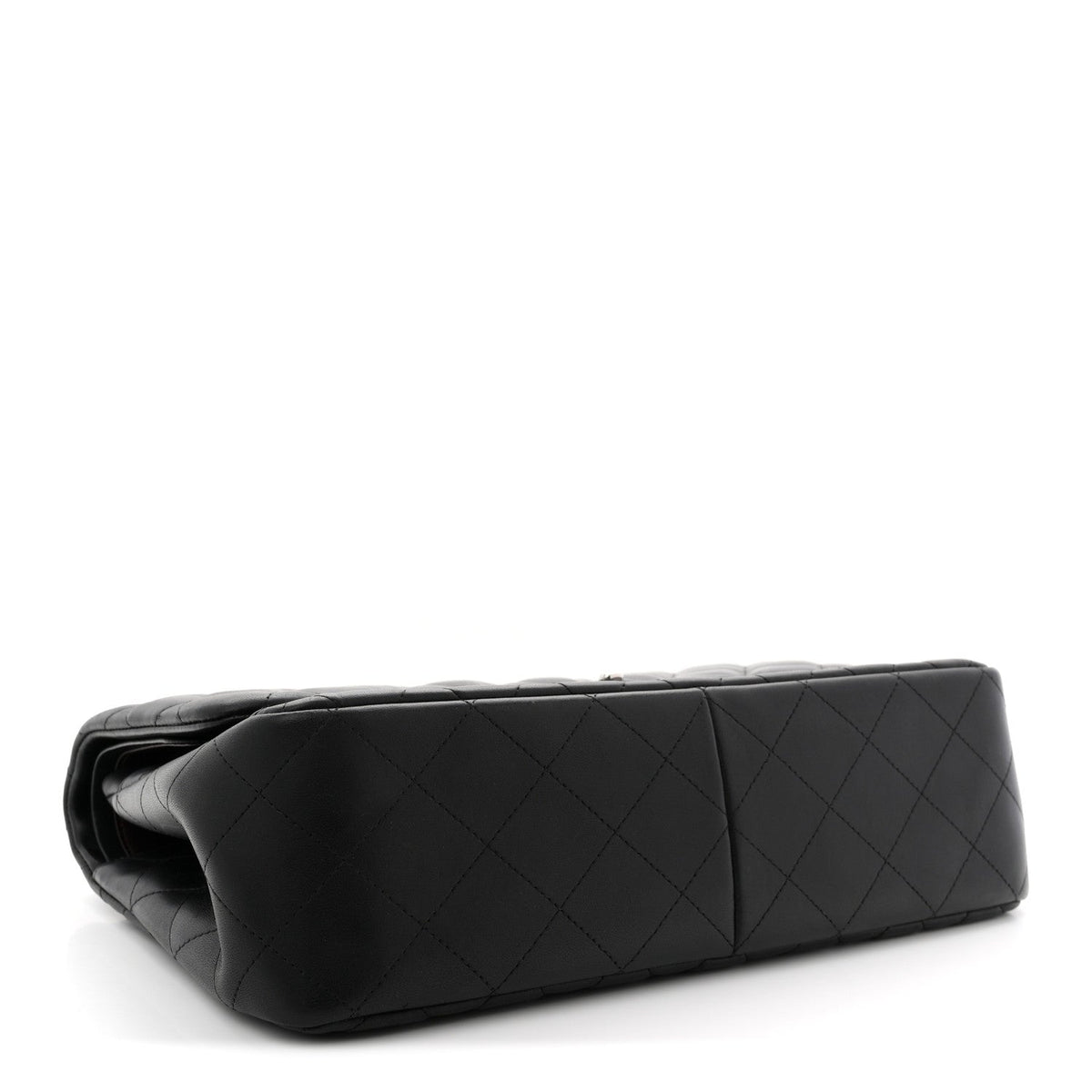 Lambskin Quilted Jumbo Double Flap Black At My store