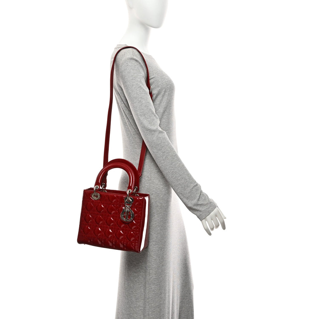 Patent Cannage Medium Lady Dior Red AT My store
