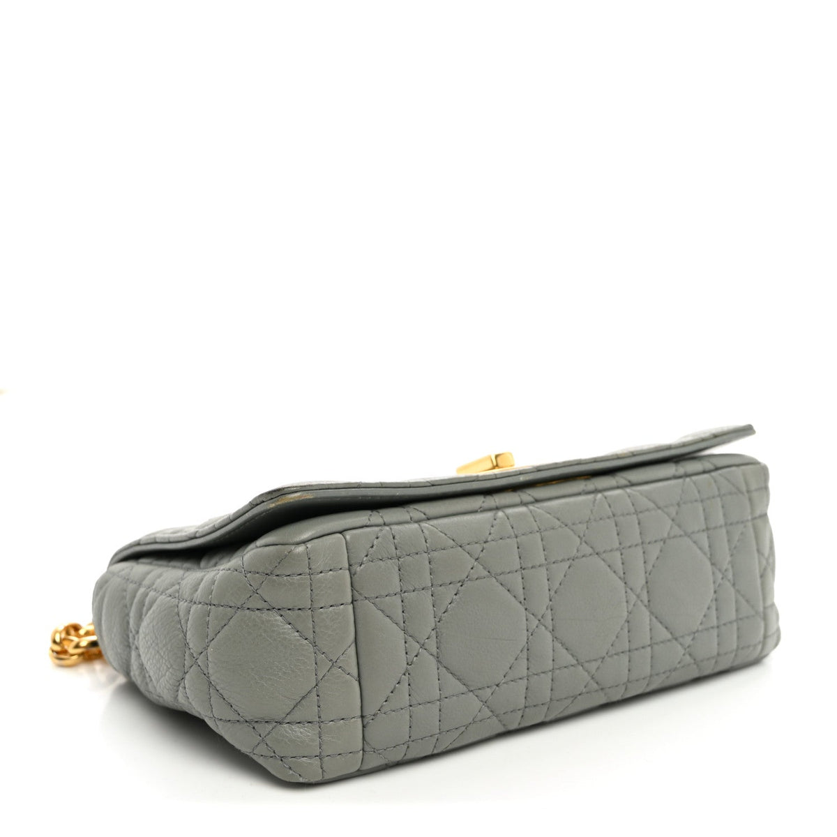 Calfskin Cannage Small Caro Bag Grey AT My store