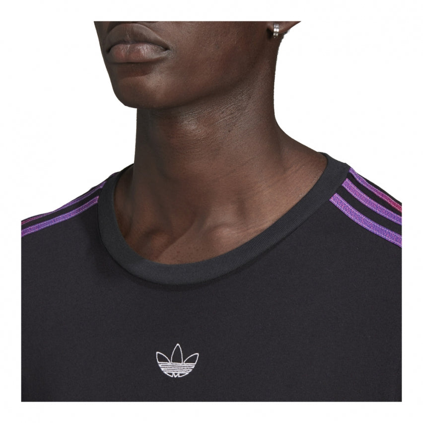 New Arrival Adidas Original 3-STRIPES TEE Men - BLACK/MULTICOLOR