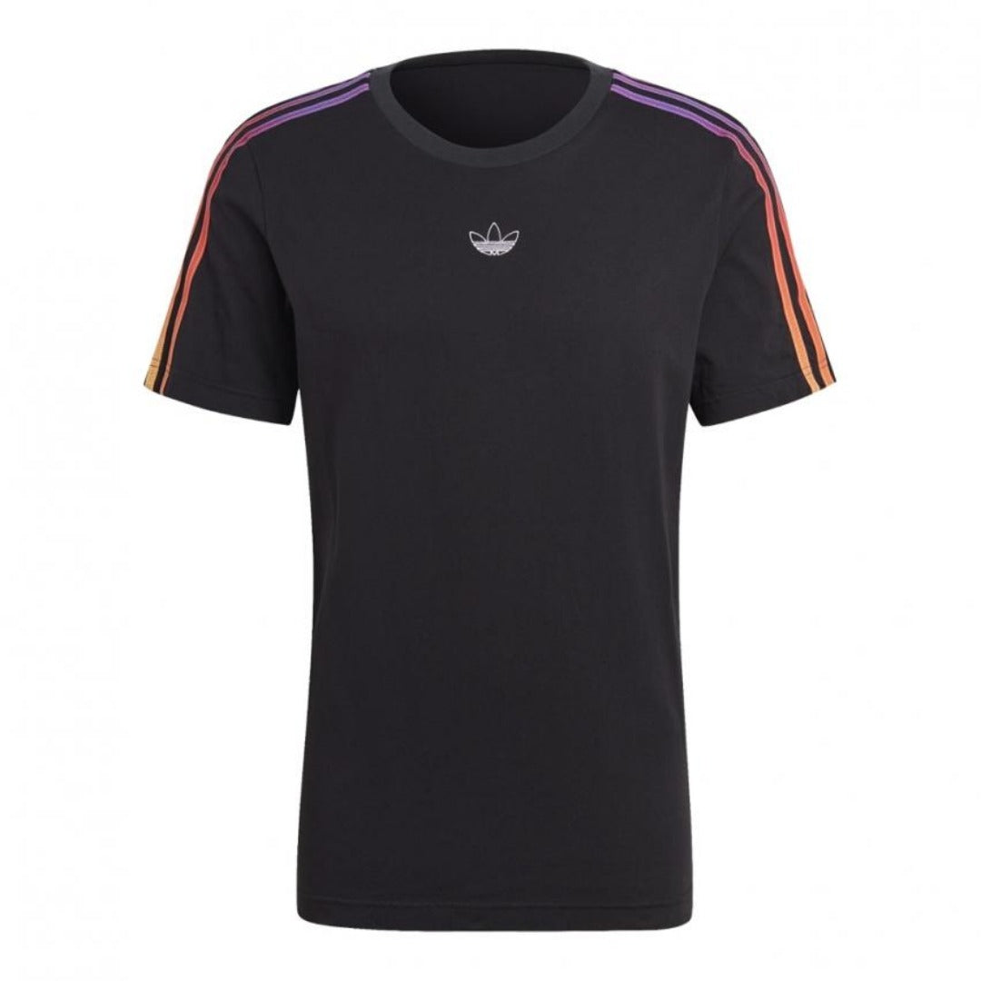 New Arrival Adidas Original 3-STRIPES TEE Men - BLACK/MULTICOLOR