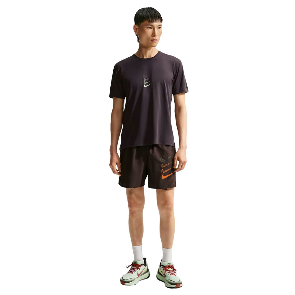 Men's Dri-FIT Short-Sleeve Running Top :Black