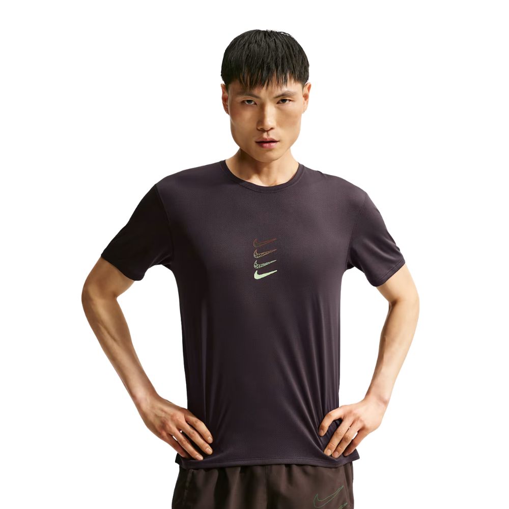 Men's Dri-FIT Short-Sleeve Running Top :Black