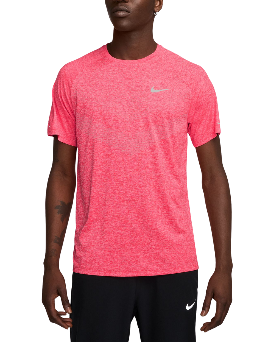 Men's Dri-FIT ADV Short-Sleeve Stride Running Top :Burgundy Crush