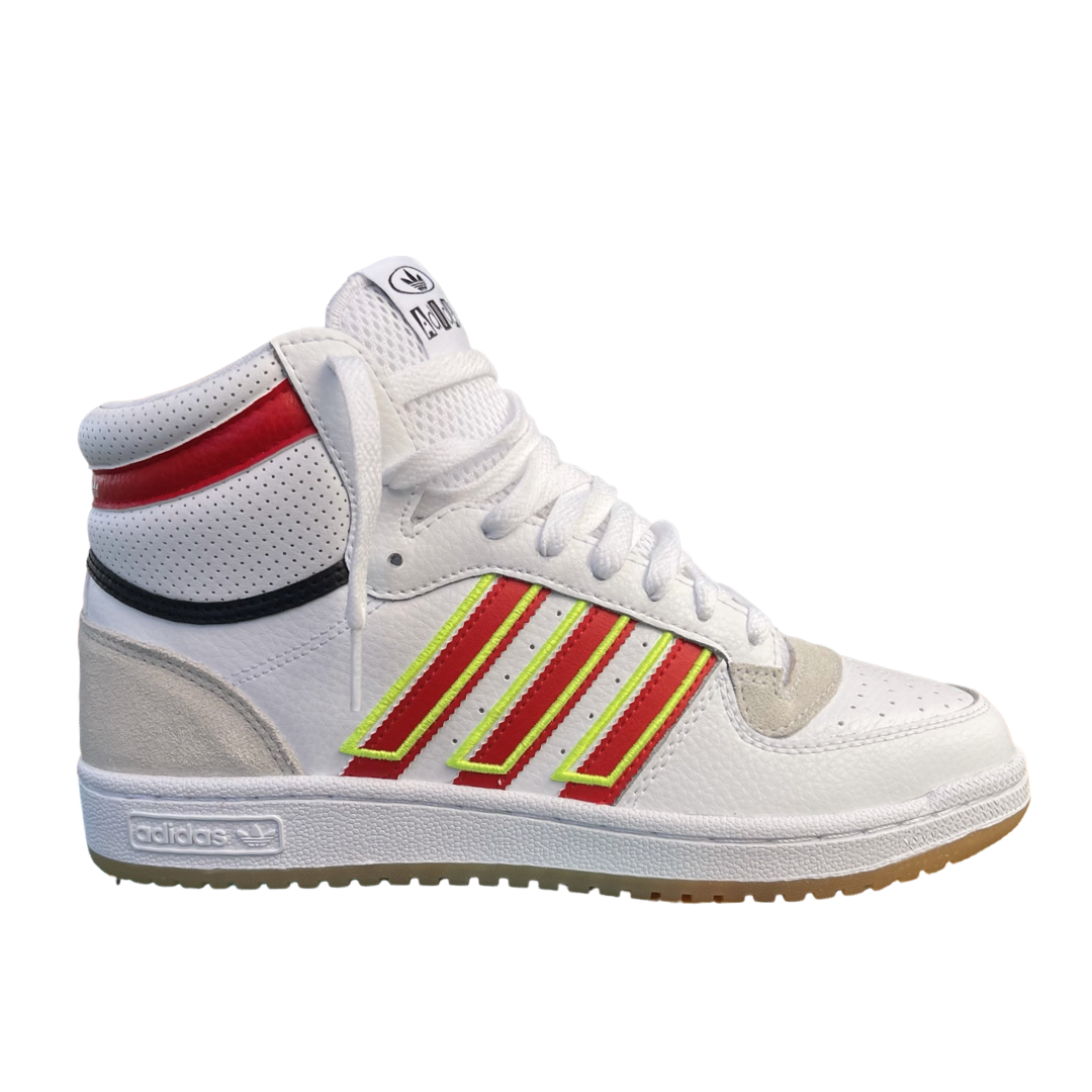 New Arrival Adidas Original TOP TEN RB HI Men - WHITE /VIVIRED /SYELLO
