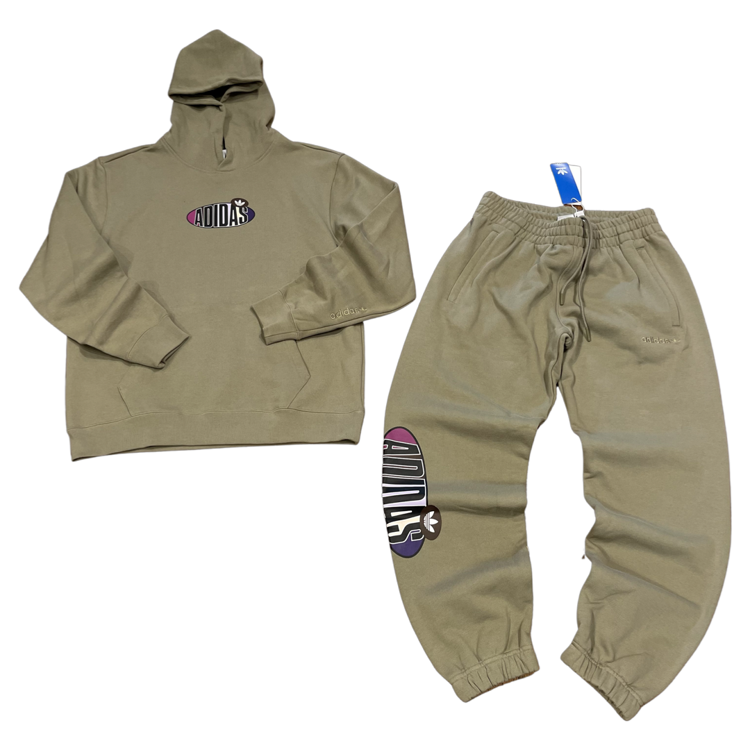 New Arrival Adidas Originals  TRF  A33 HOODY SWEATSUIT Men - ORBIT GREEN
