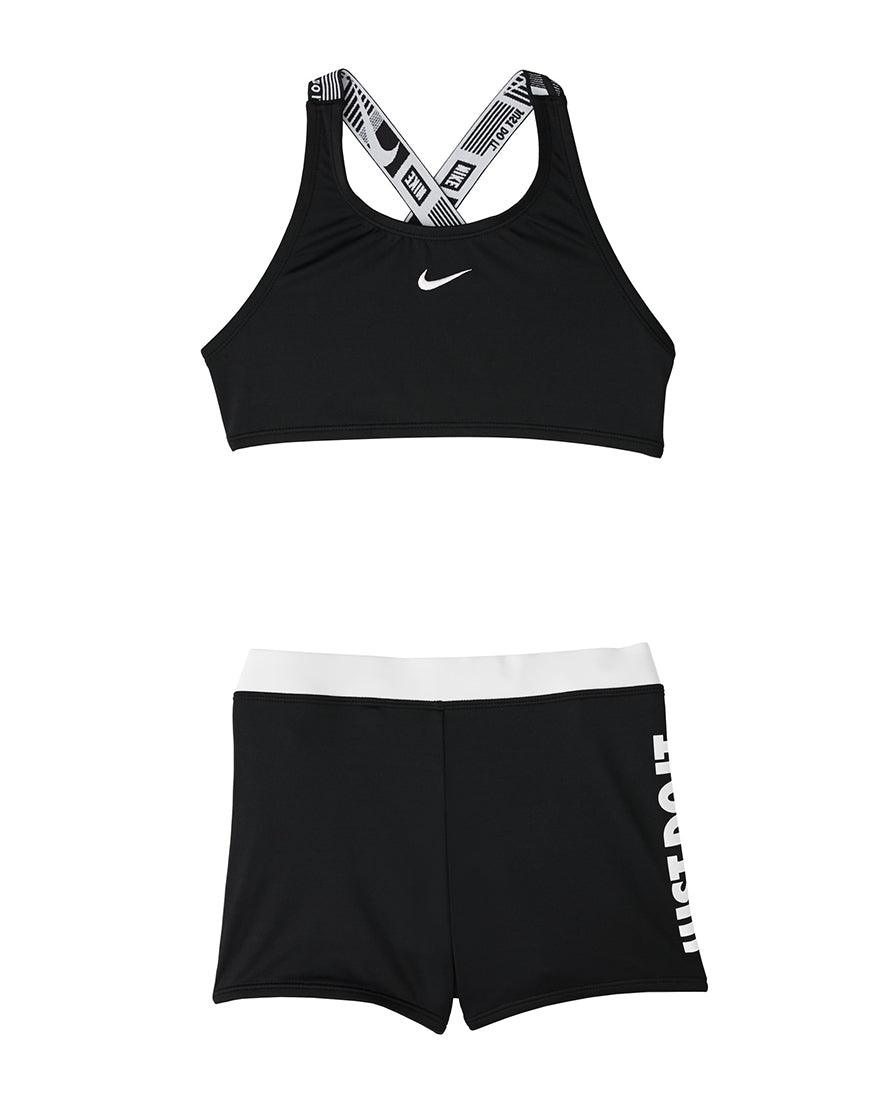 Top Seller Girls' Crossback 2Piece Swimsuit :Black