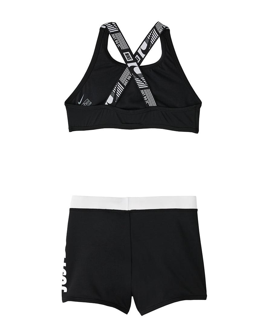 Top Seller Girls' Crossback 2Piece Swimsuit :Black