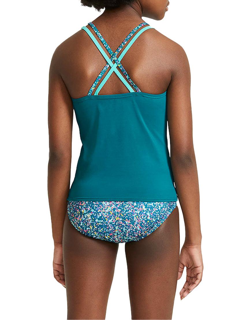 Top Seller Girls' Spiderback Tankini :Bright Spruce